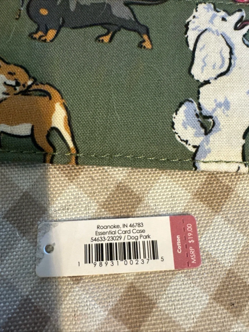 Green Dog Print Card Holder - Picture 4 of 5